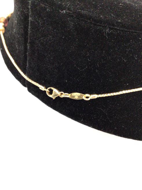 14K Gold Necklace murano glass stations